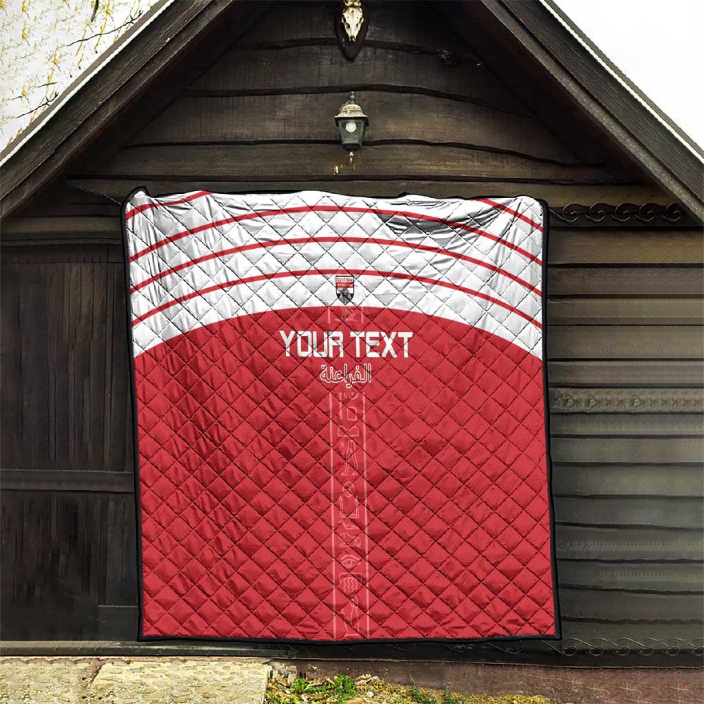 Egyptian Football Custom Quilt Yalla Masr - Red Ver LT15