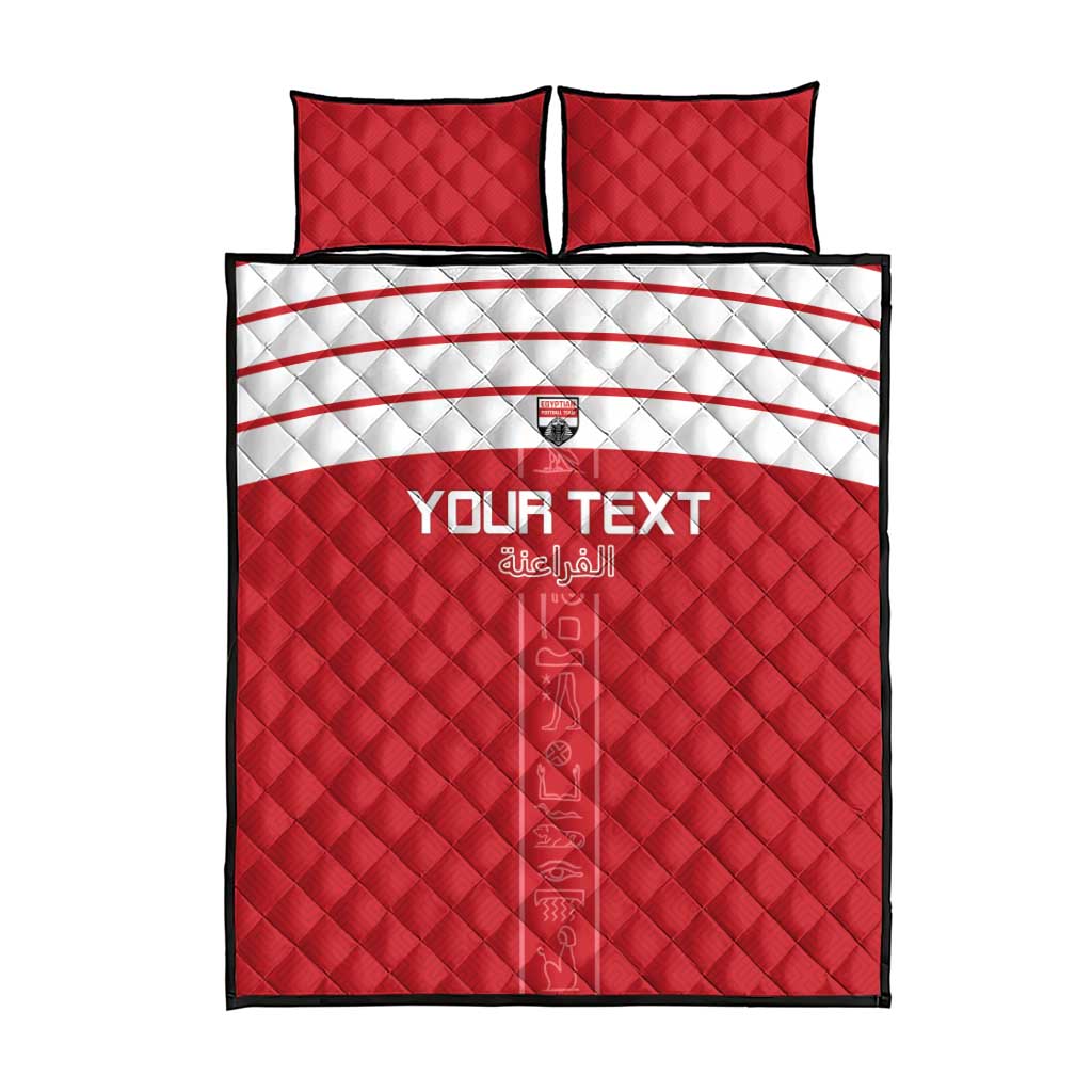 Egyptian Football Custom Quilt Bed Set Yalla Masr - Red Ver LT15