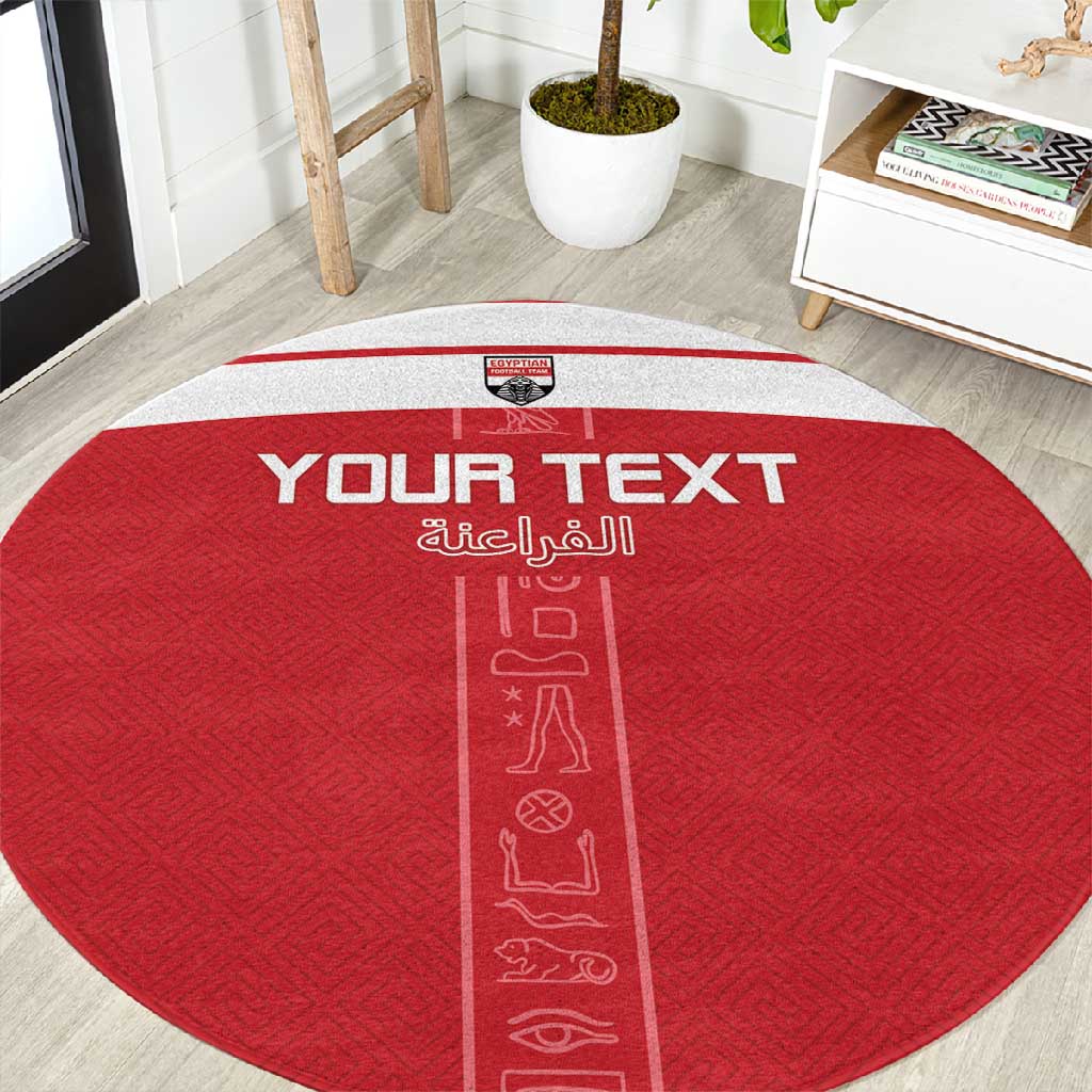 Egyptian Football Custom Round Carpet Yalla Masr - Red Ver LT15
