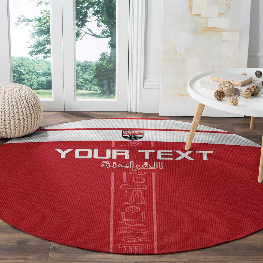 Egyptian Football Custom Round Carpet Yalla Masr - Red Ver LT15