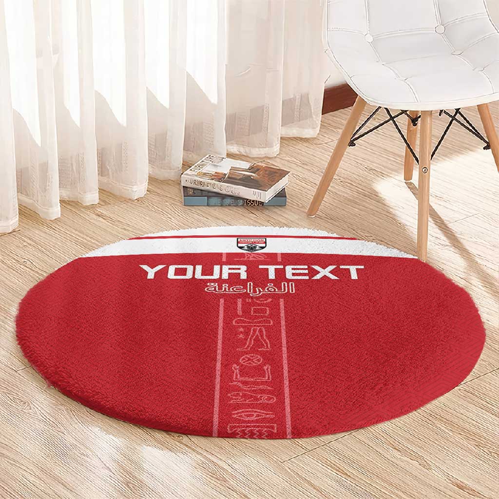 Egyptian Football Custom Round Carpet Yalla Masr - Red Ver LT15