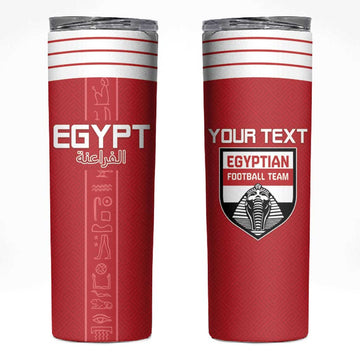 Egyptian Football Custom Skinny Tumbler Yalla Masr - Red Ver LT15