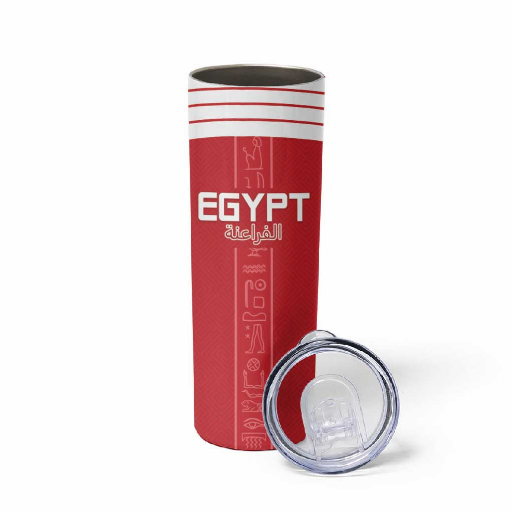 Egyptian Football Custom Skinny Tumbler Yalla Masr - Red Ver LT15