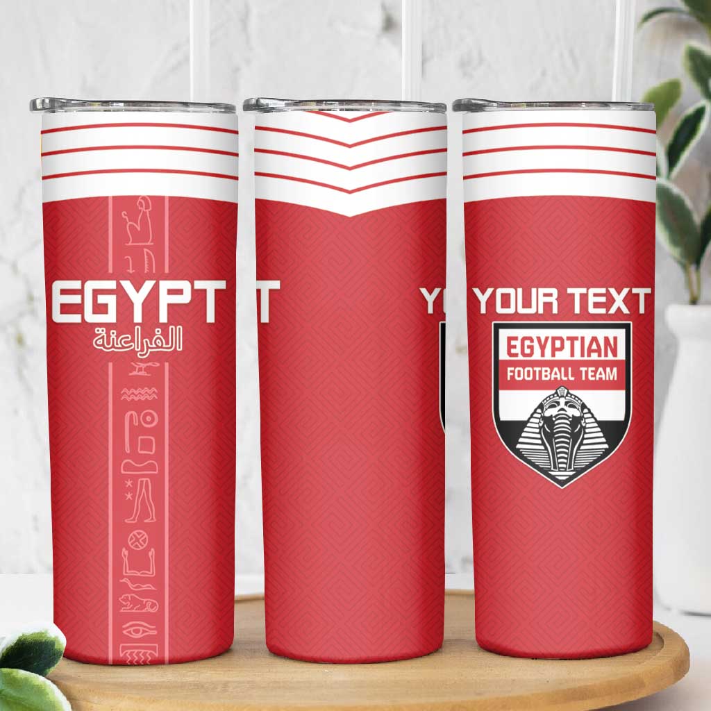 Egyptian Football Custom Skinny Tumbler Yalla Masr - Red Ver LT15