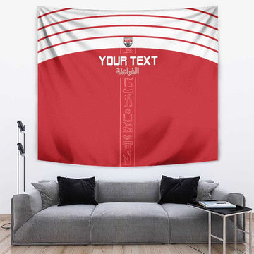Egyptian Football Custom Tapestry Yalla Masr - Red Ver LT15