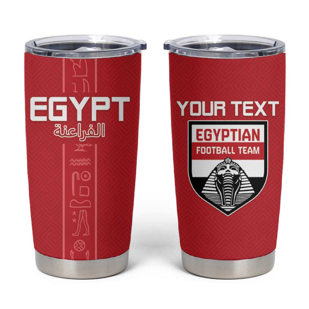 Egyptian Football Custom Tumbler Cup Yalla Masr - Red Ver LT15