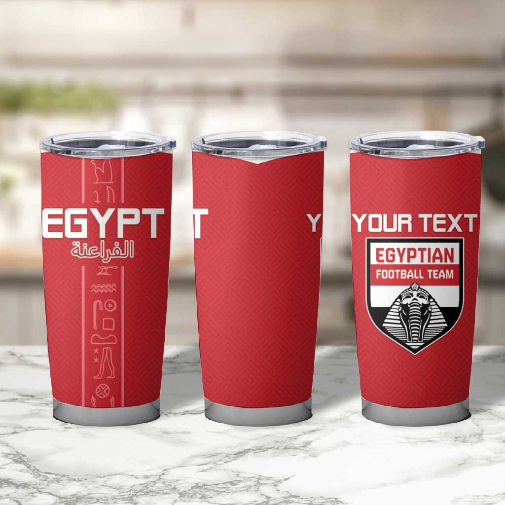 Egyptian Football Custom Tumbler Cup Yalla Masr - Red Ver LT15