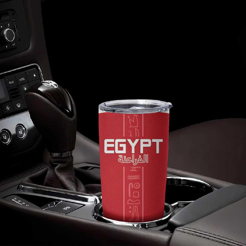 Egyptian Football Custom Tumbler Cup Yalla Masr - Red Ver LT15