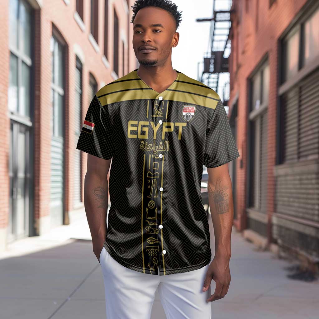 Egyptian Football Custom Baseball Jersey Yalla Masr - Black Ver LT15