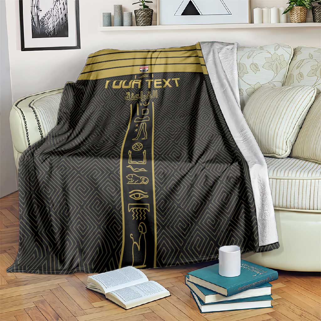 Egyptian Football Custom Blanket Yalla Masr - Black Ver LT15