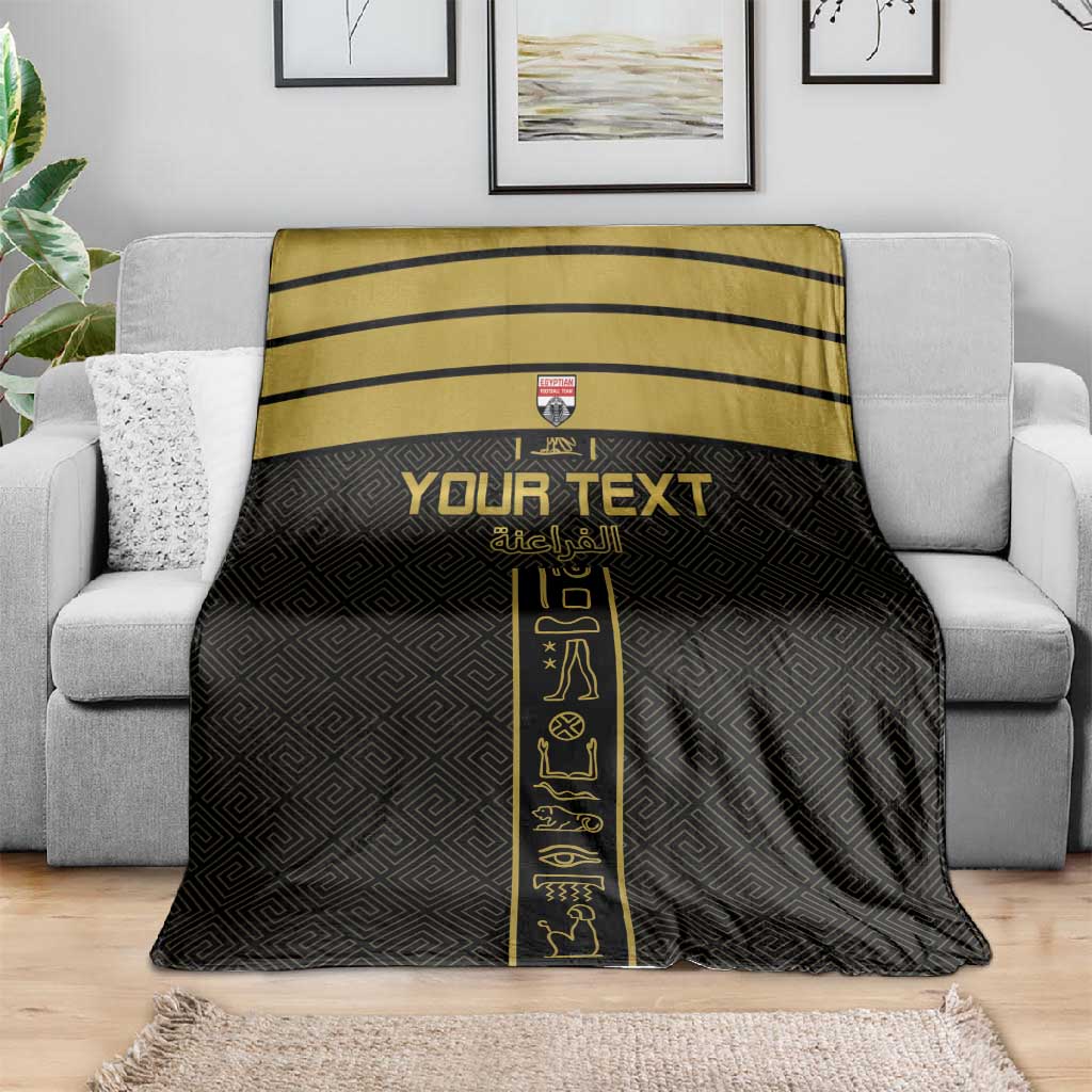 Egyptian Football Custom Blanket Yalla Masr - Black Ver LT15