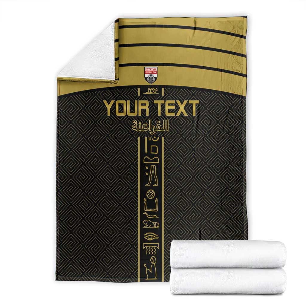 Egyptian Football Custom Blanket Yalla Masr - Black Ver LT15