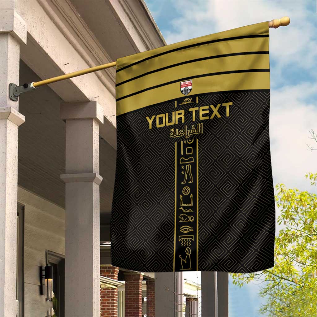 Egyptian Football Custom Garden Flag Yalla Masr - Black Ver LT15