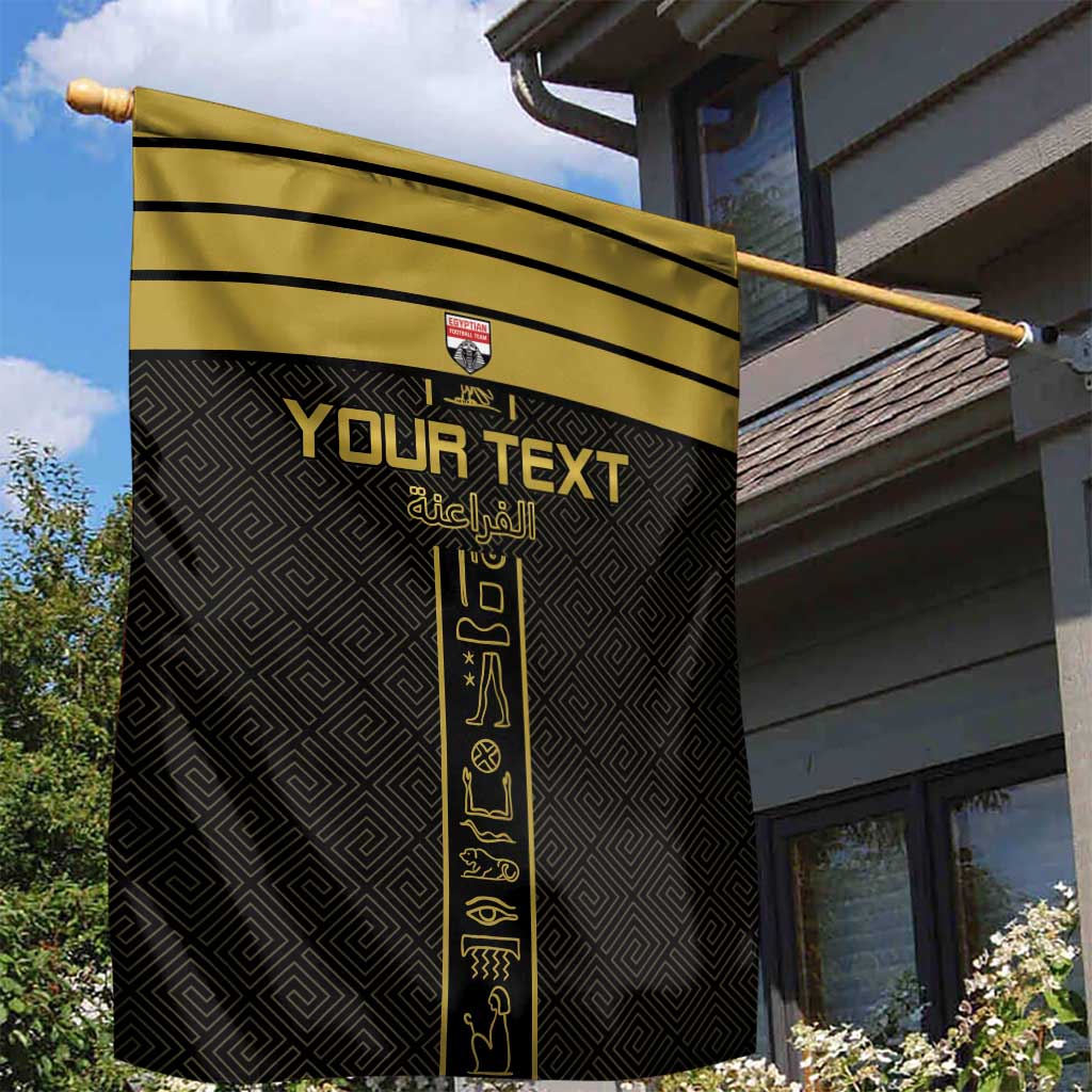 Egyptian Football Custom Garden Flag Yalla Masr - Black Ver LT15