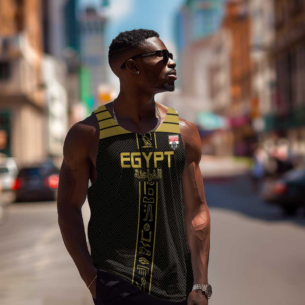 Egyptian Football Custom Men Tank Top Yalla Masr - Black Ver LT15