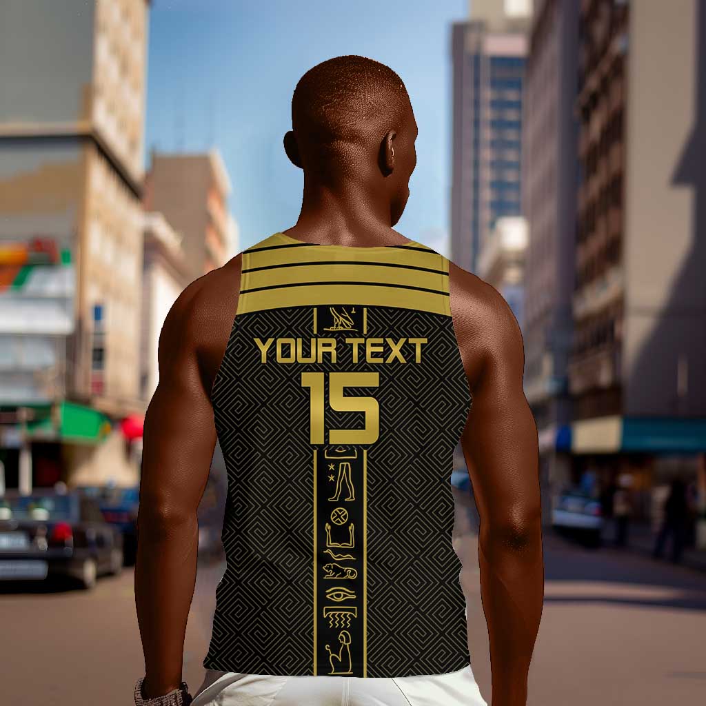 Egyptian Football Custom Men Tank Top Yalla Masr - Black Ver LT15