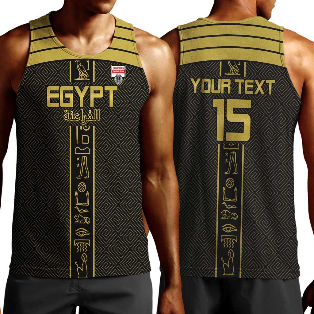 Egyptian Football Custom Men Tank Top Yalla Masr - Black Ver LT15