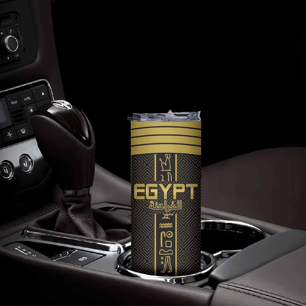 Egyptian Football Custom Skinny Tumbler Yalla Masr - Black Ver LT15