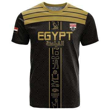 Egyptian Football Custom T shirt Yalla Masr - Black Ver LT15