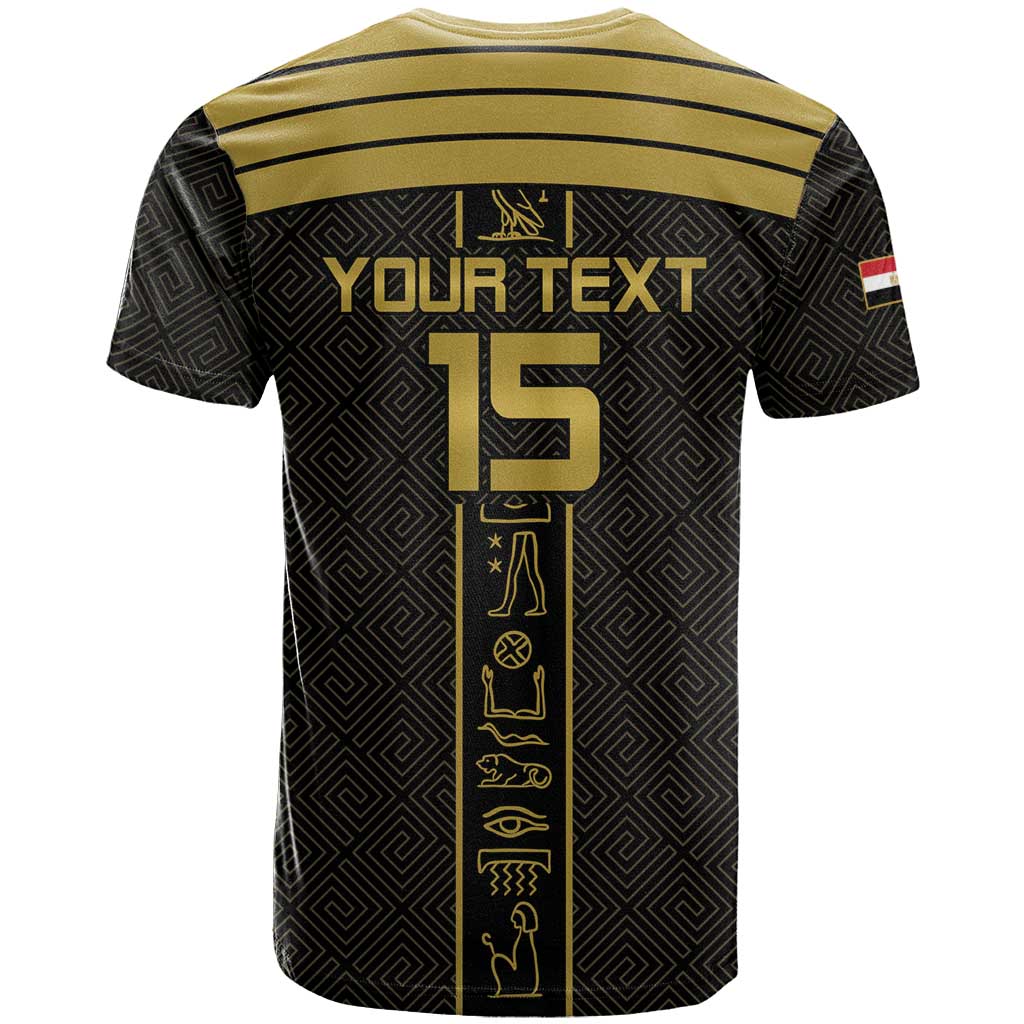 Egyptian Football Custom T shirt Yalla Masr - Black Ver LT15