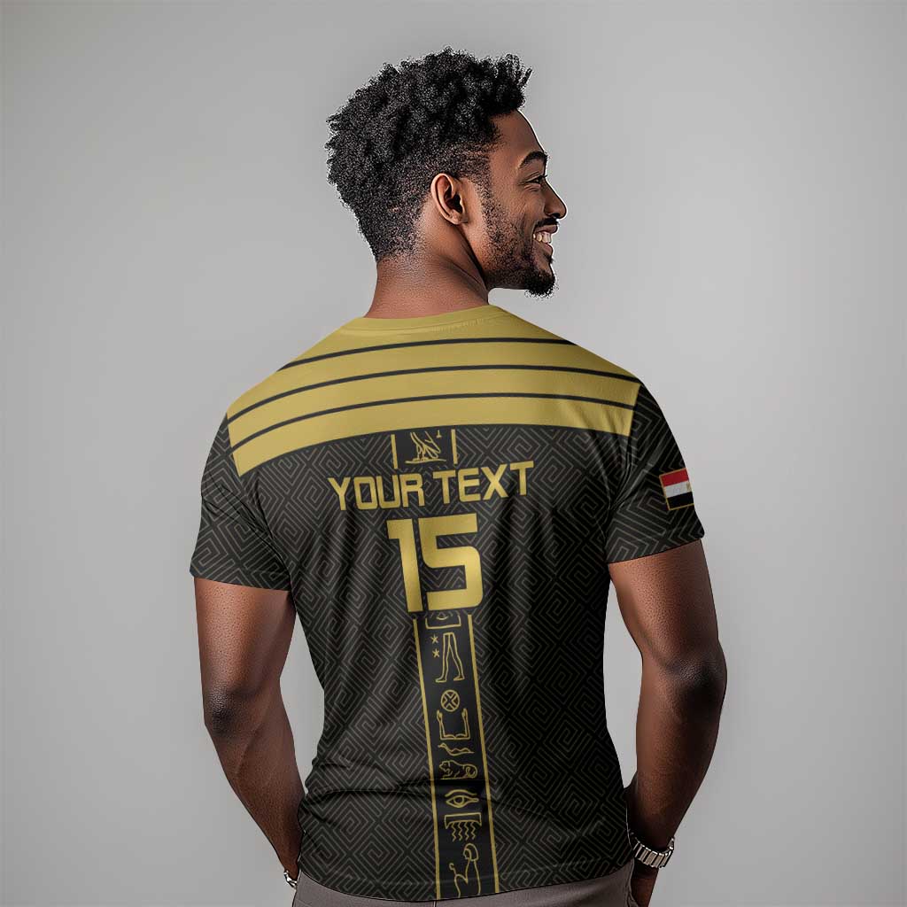 Egyptian Football Custom T shirt Yalla Masr - Black Ver LT15