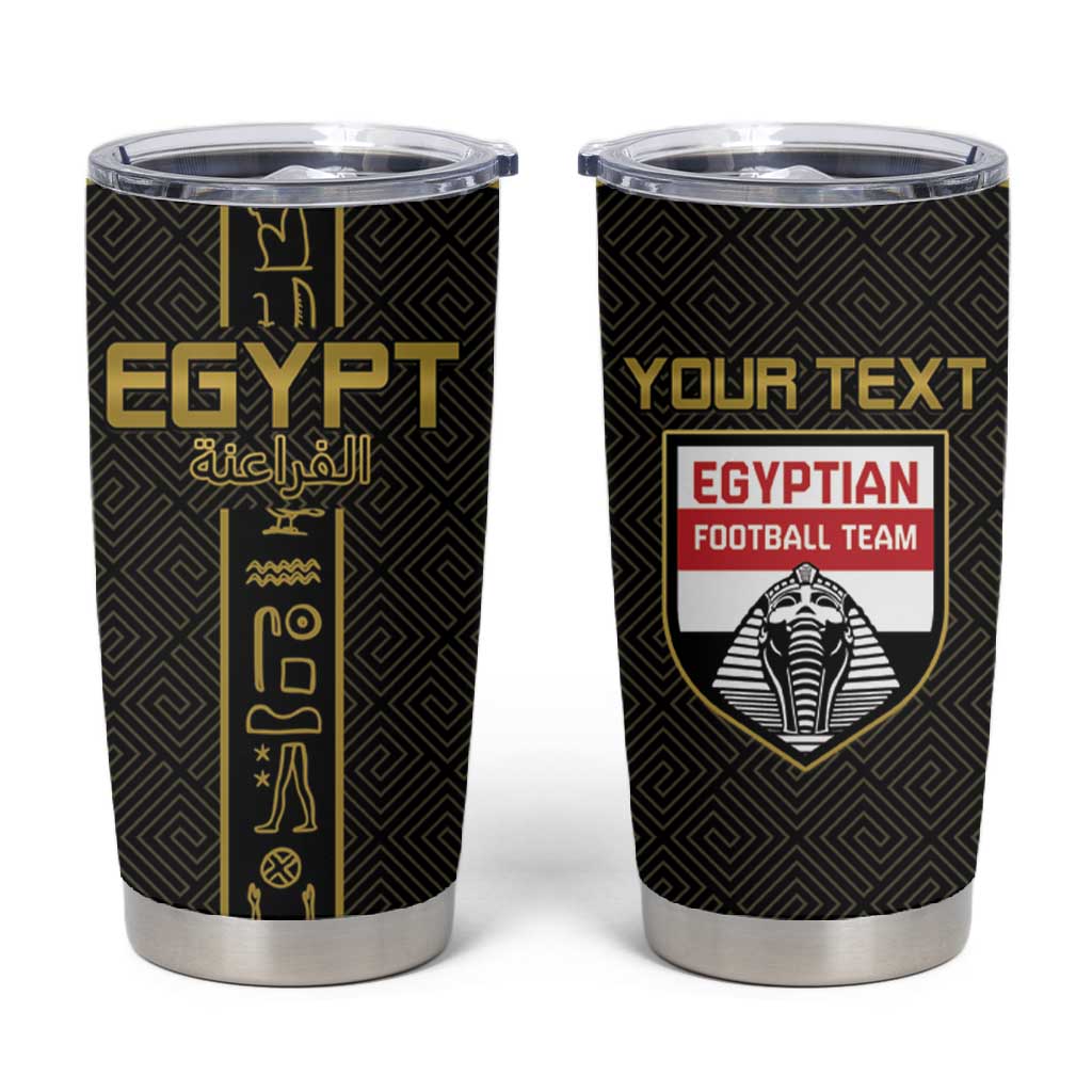 Egyptian Football Custom Tumbler Cup Yalla Masr - Black Ver LT15