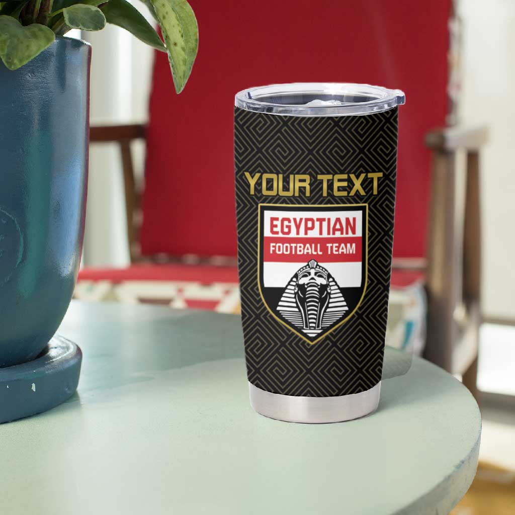 Egyptian Football Custom Tumbler Cup Yalla Masr - Black Ver LT15