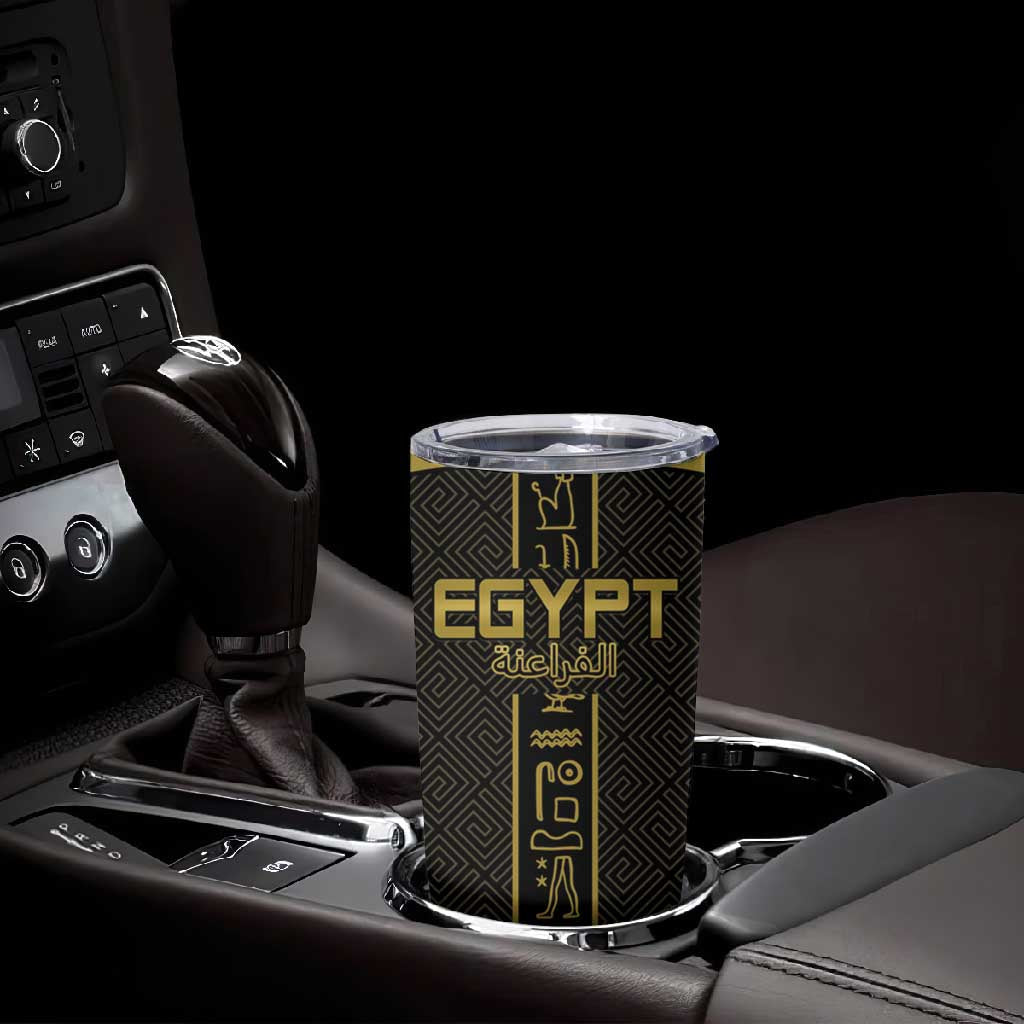 Egyptian Football Custom Tumbler Cup Yalla Masr - Black Ver LT15