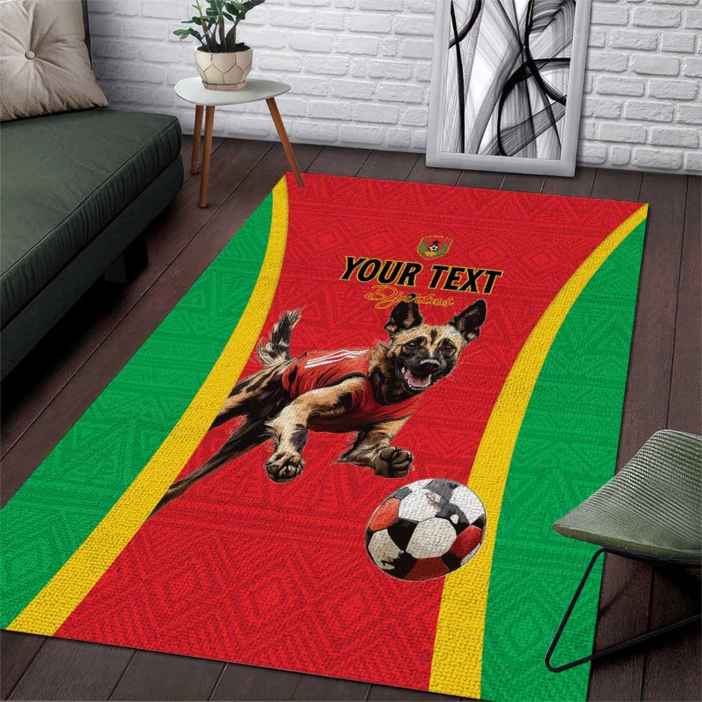 Custom Guinea-Bissau Football Area Rug Go Djurtus Go LT15