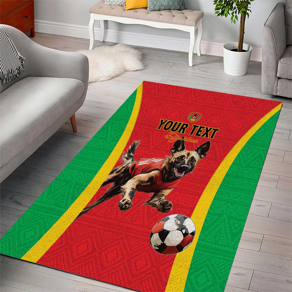 Custom Guinea-Bissau Football Area Rug Go Djurtus Go LT15