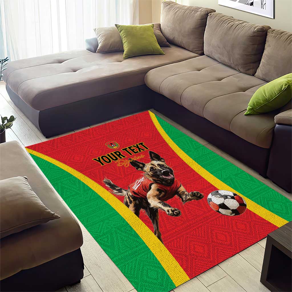 Custom Guinea-Bissau Football Area Rug Go Djurtus Go LT15