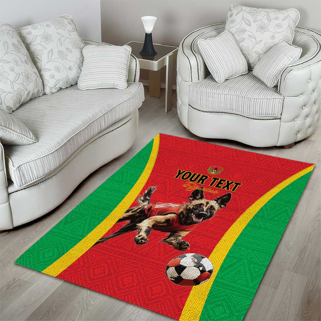 Custom Guinea-Bissau Football Area Rug Go Djurtus Go LT15