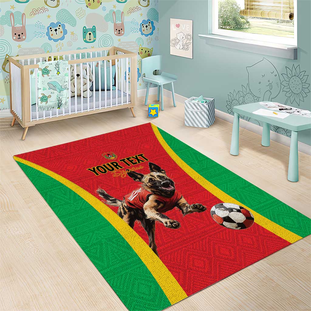 Custom Guinea-Bissau Football Area Rug Go Djurtus Go LT15