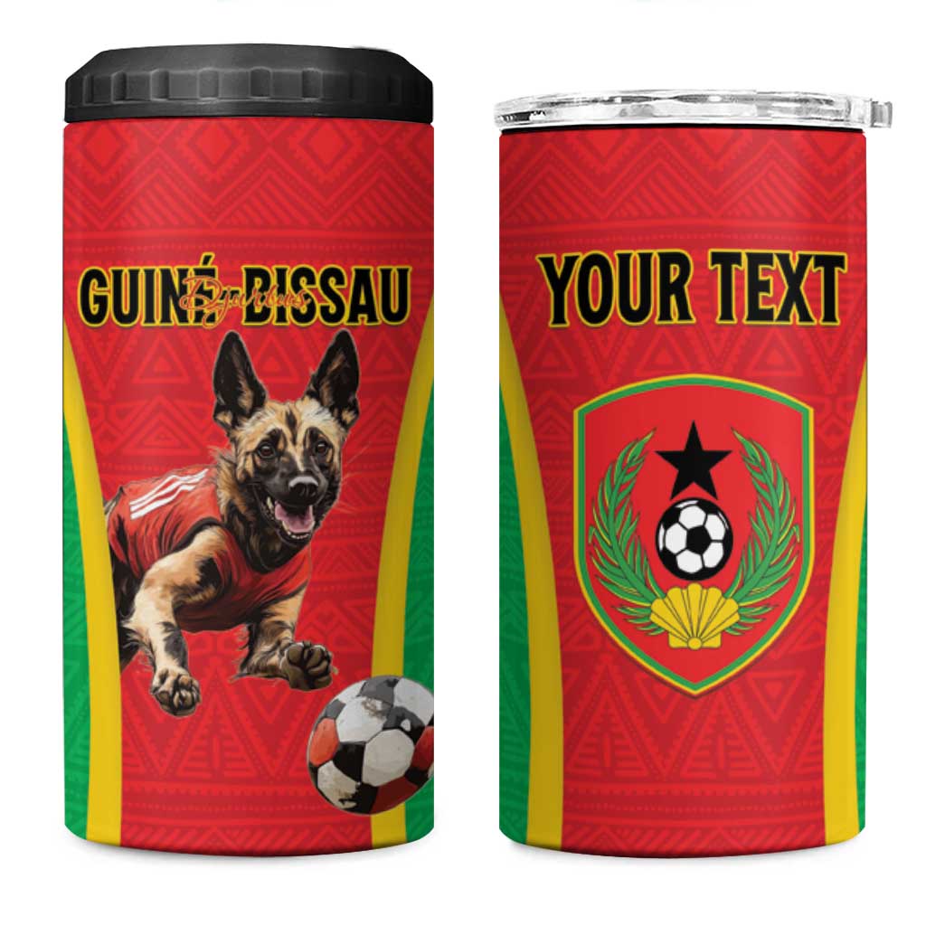 Custom Guinea-Bissau Football 4 in 1 Can Cooler Tumbler Go Djurtus Go LT15