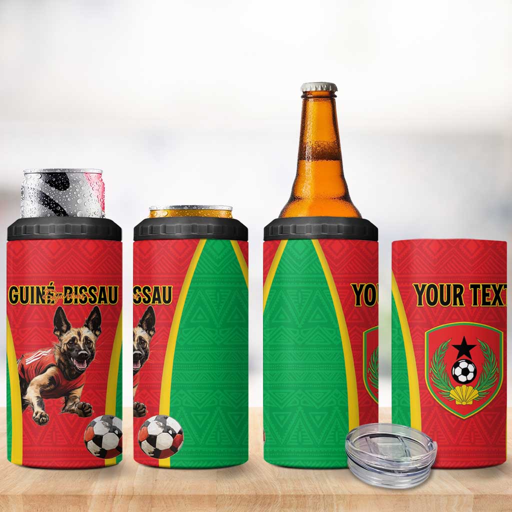 Custom Guinea-Bissau Football 4 in 1 Can Cooler Tumbler Go Djurtus Go LT15