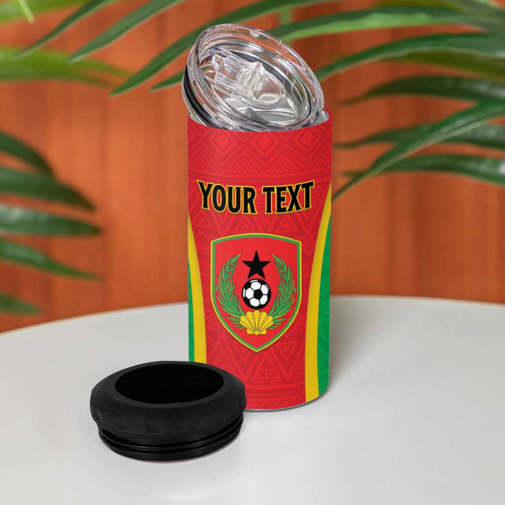 Custom Guinea-Bissau Football 4 in 1 Can Cooler Tumbler Go Djurtus Go LT15