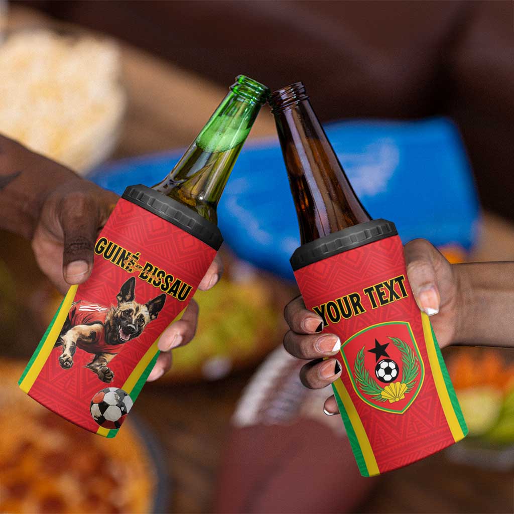 Custom Guinea-Bissau Football 4 in 1 Can Cooler Tumbler Go Djurtus Go LT15