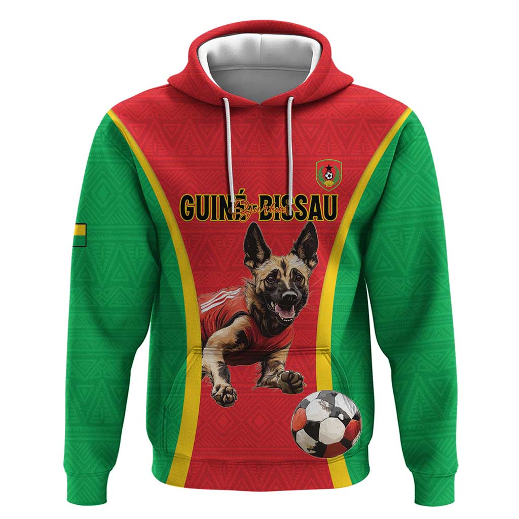 Custom Guinea-Bissau Football Hoodie Vamos Djurtus LT15