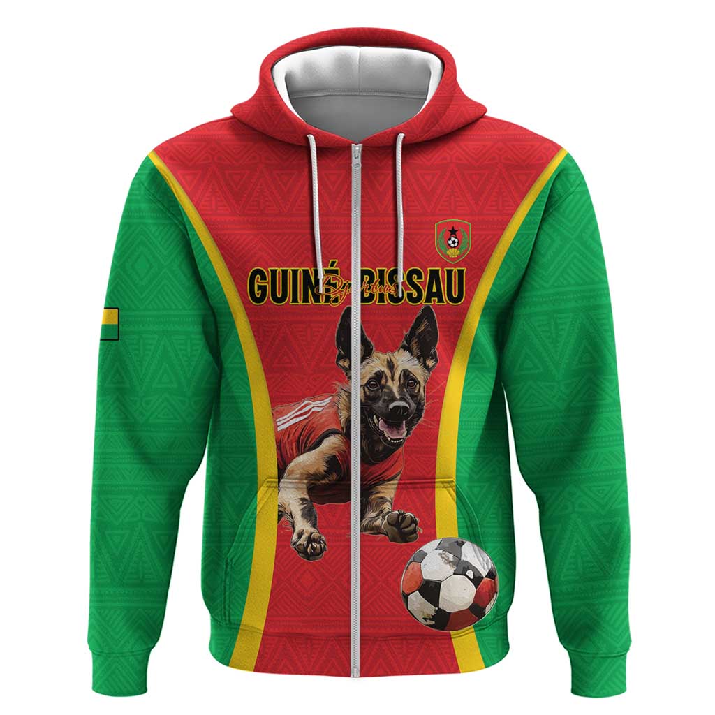 Custom Guinea-Bissau Football Hoodie Vamos Djurtus LT15