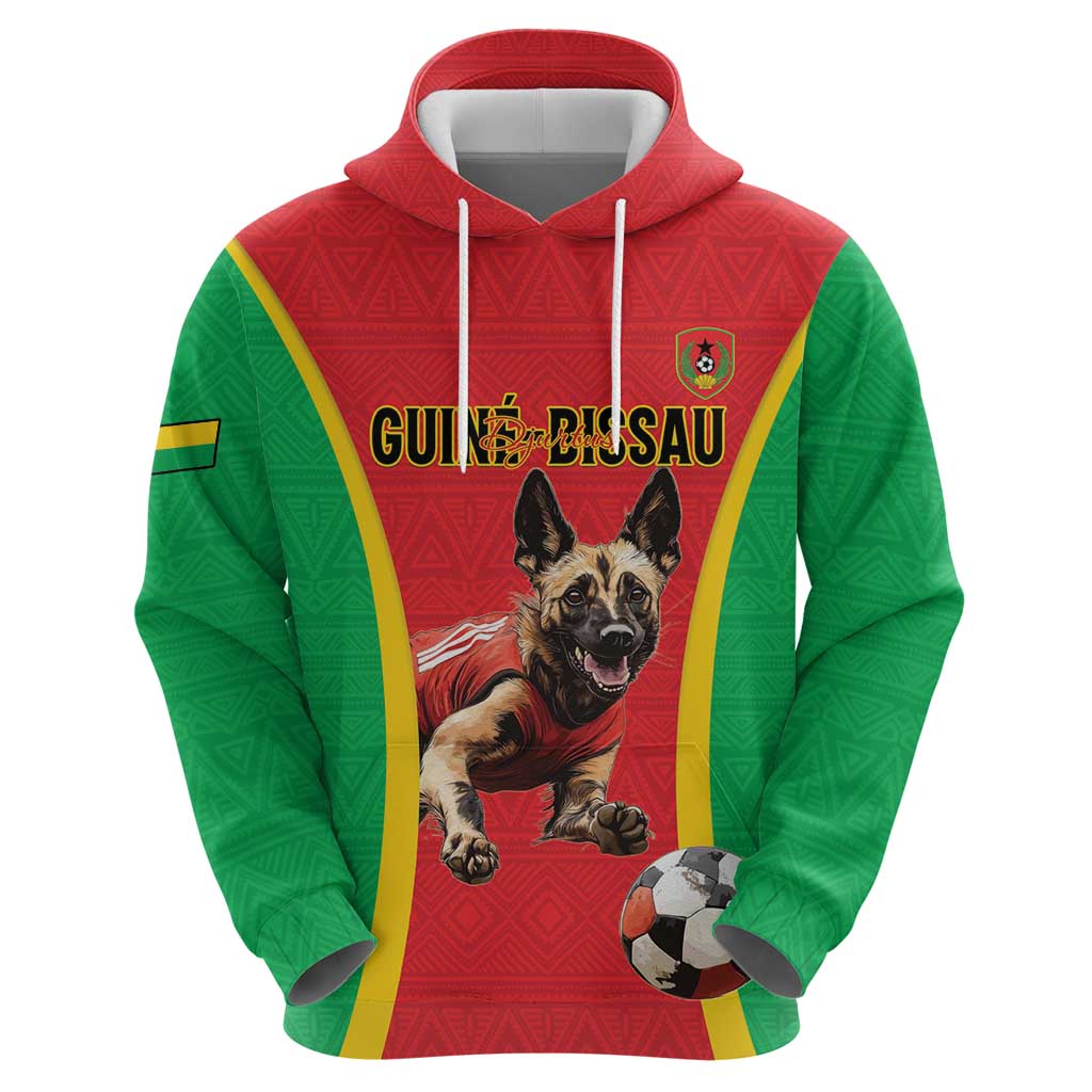Custom Guinea-Bissau Football Hoodie Vamos Djurtus LT15