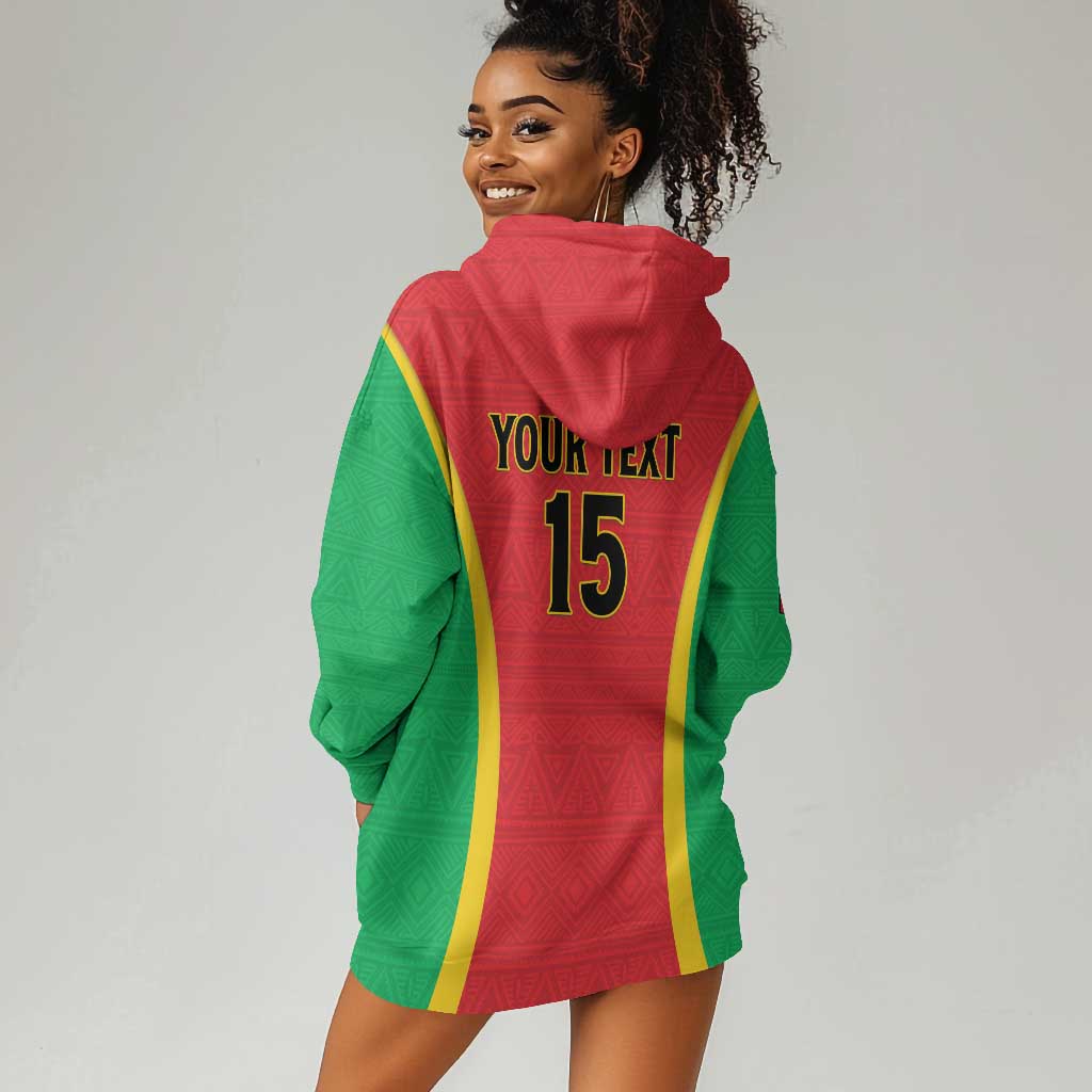 Custom Guinea-Bissau Football Hoodie Dress Go Djurtus Go LT15