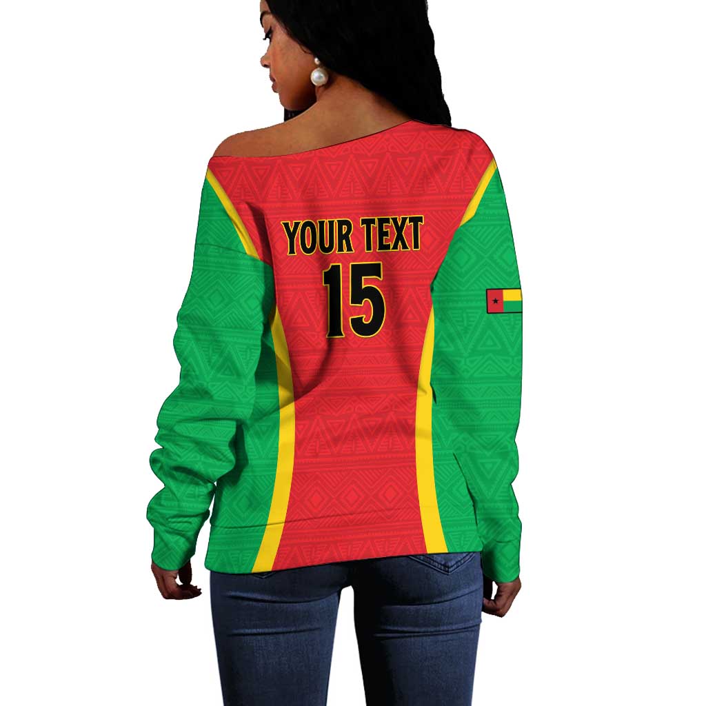 Custom Guinea-Bissau Football Off Shoulder Sweater Go Djurtus Go LT15