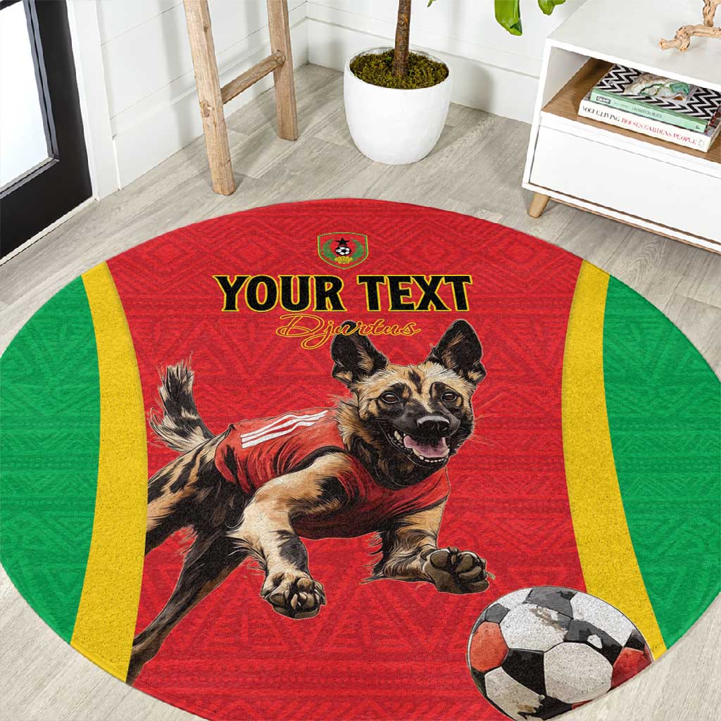 Custom Guinea-Bissau Football Round Carpet Go Djurtus Go LT15