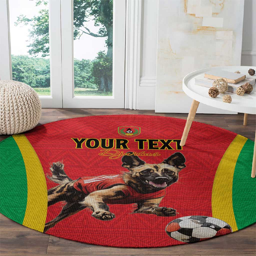 Custom Guinea-Bissau Football Round Carpet Go Djurtus Go LT15