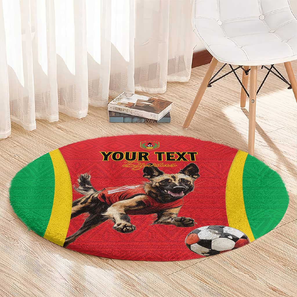 Custom Guinea-Bissau Football Round Carpet Go Djurtus Go LT15