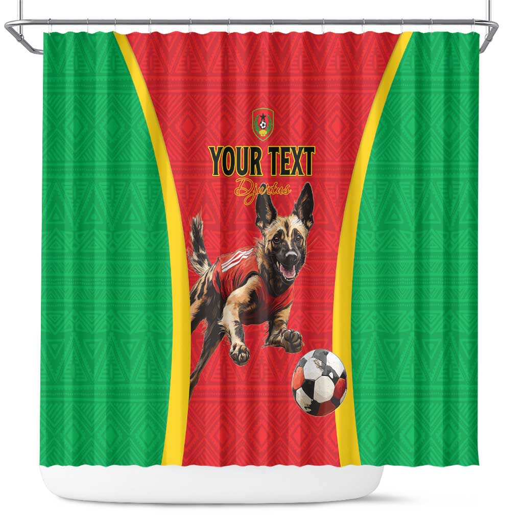 Custom Guinea-Bissau Football Shower Curtain Vamos Djurtus LT15