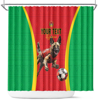 Custom Guinea-Bissau Football Shower Curtain Vamos Djurtus LT15