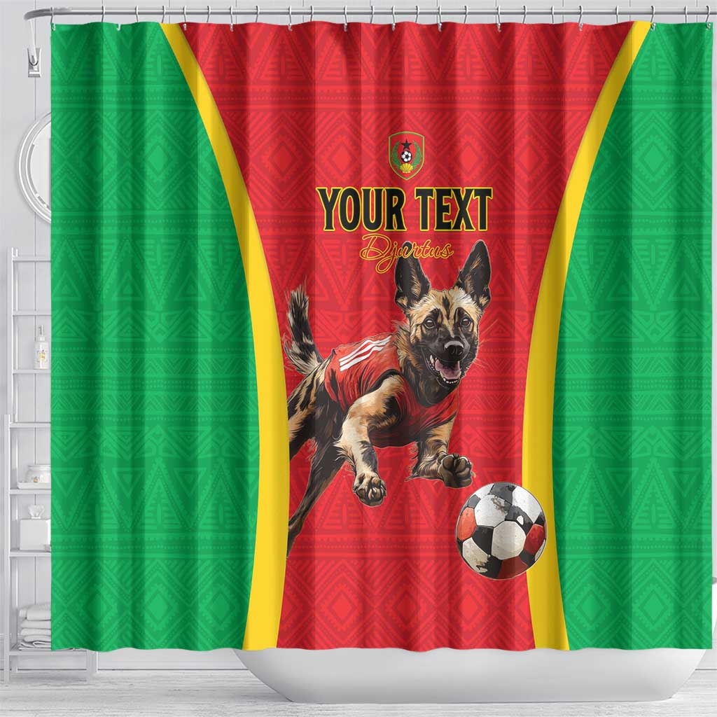 Custom Guinea-Bissau Football Shower Curtain Vamos Djurtus LT15