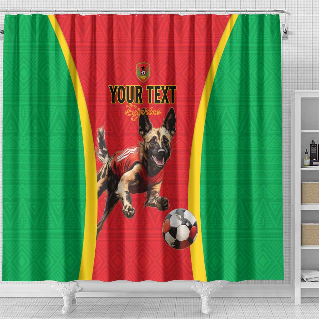 Custom Guinea-Bissau Football Shower Curtain Vamos Djurtus LT15