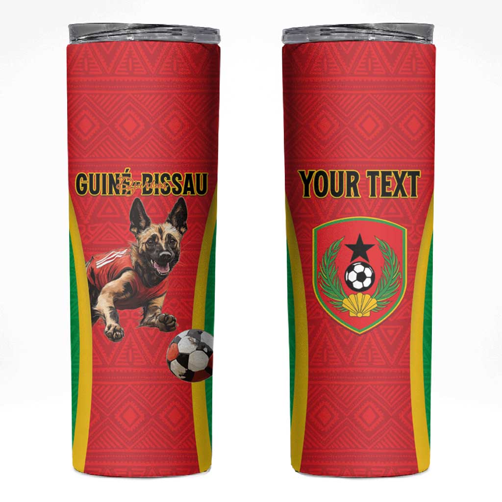 Custom Guinea-Bissau Football Skinny Tumbler Go Djurtus Go LT15